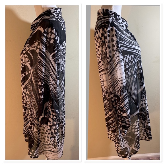 Chico light weight button up long blouse SZ XL 16 - Picture 2 of 7